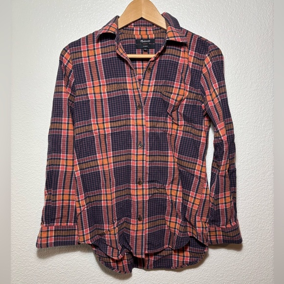 Madewell Classic Plaid Flannel Button Down Shirt Size XXS | autumn | fall | cozy - Picture 1 of 4